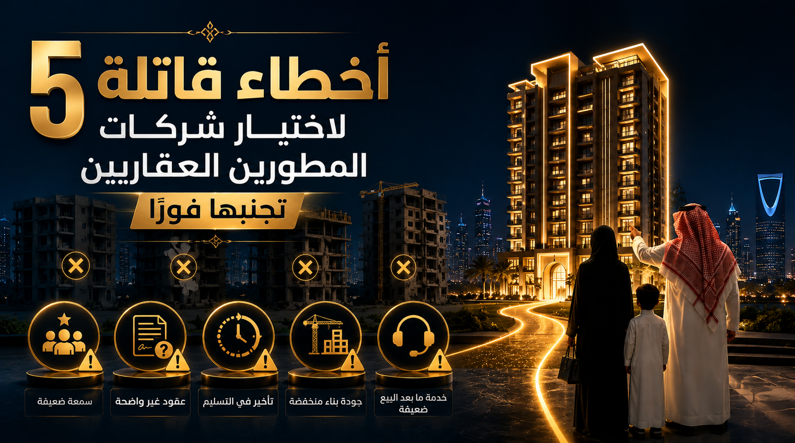 5 أخطاء قاتلة لاختيار شركات المطورين العقاريين تجنبها فورًا
