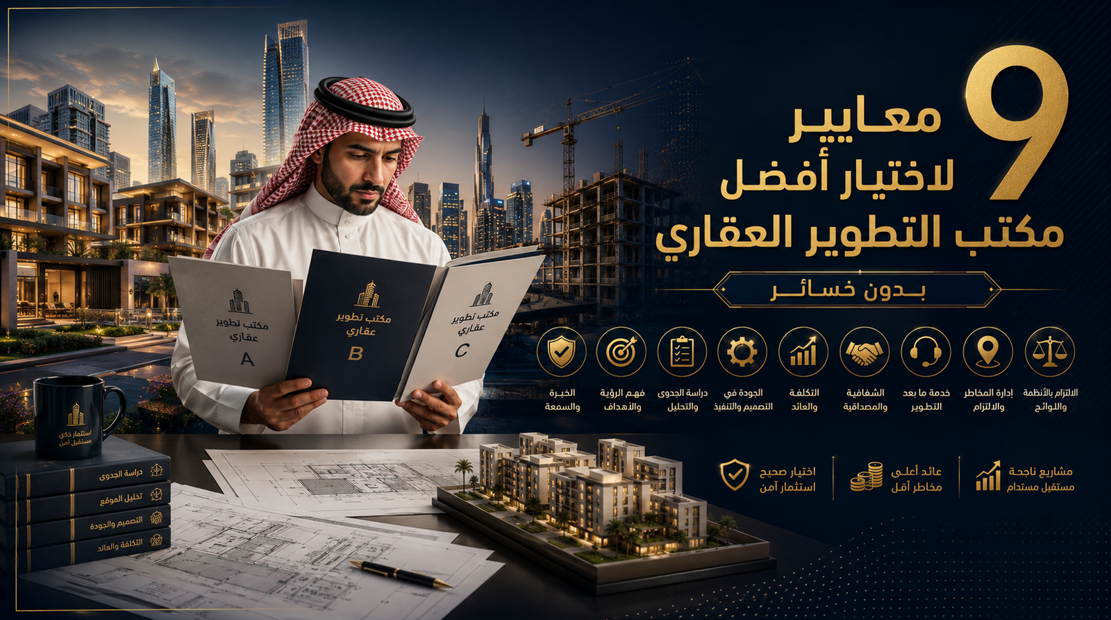 9 معايير لاختيار أفضل مكتب التطوير العقاري بدون خسائر