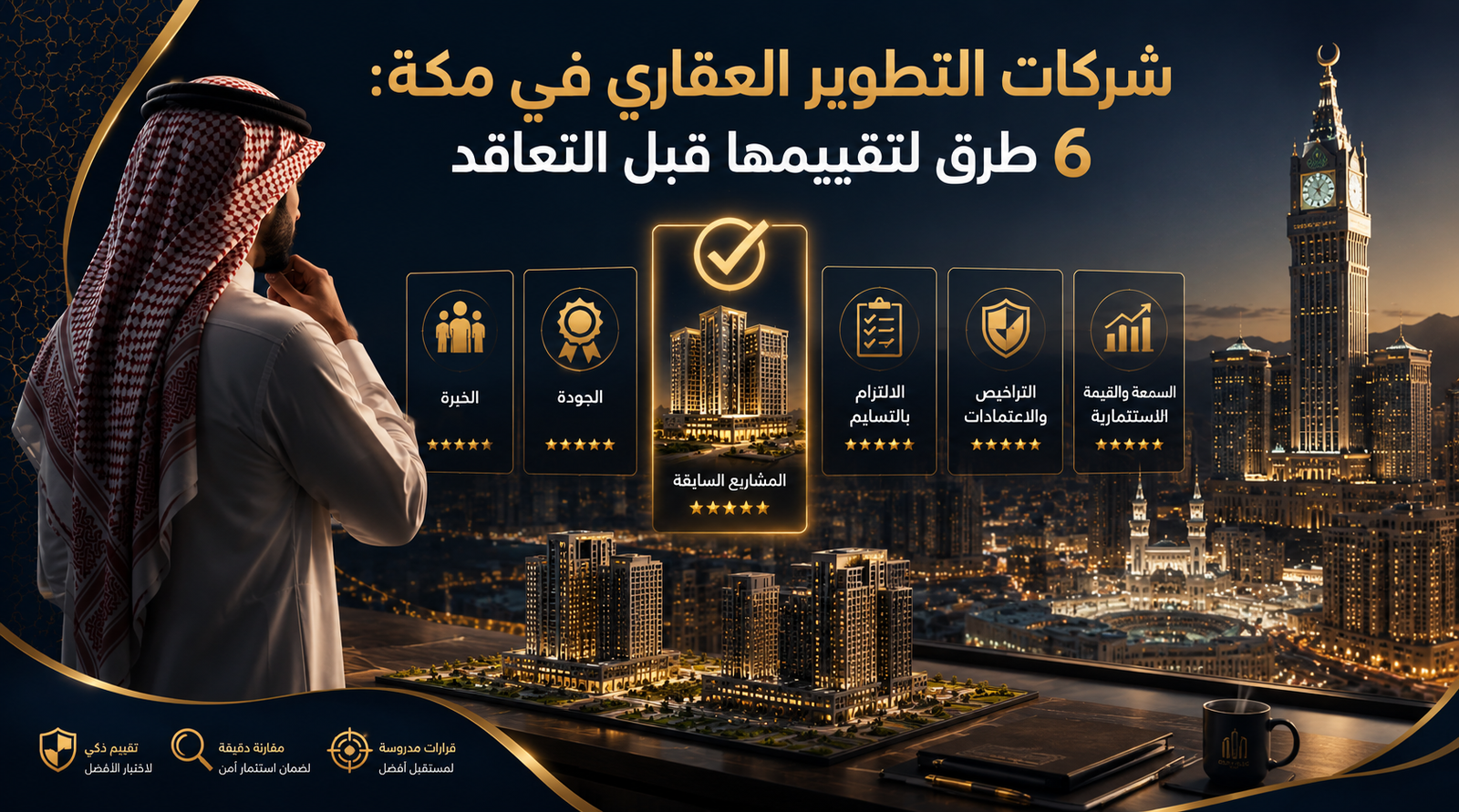 شركات التطوير العقاري في مكة: 6 طرق لتقييمها قبل التعاقد