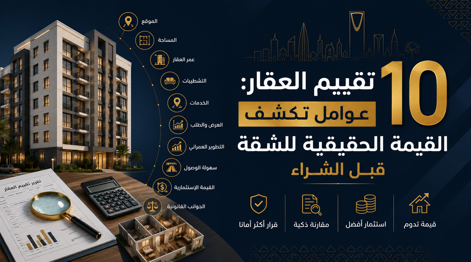 تقييم العقار: 10 عوامل تكشف القيمة الحقيقية للشقة قبل الشراء