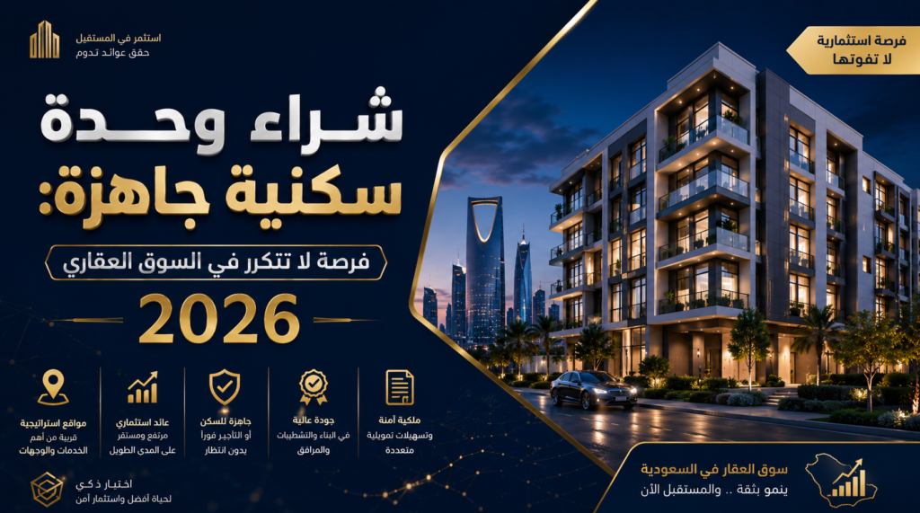 شراء وحدة سكنية جاهزة
