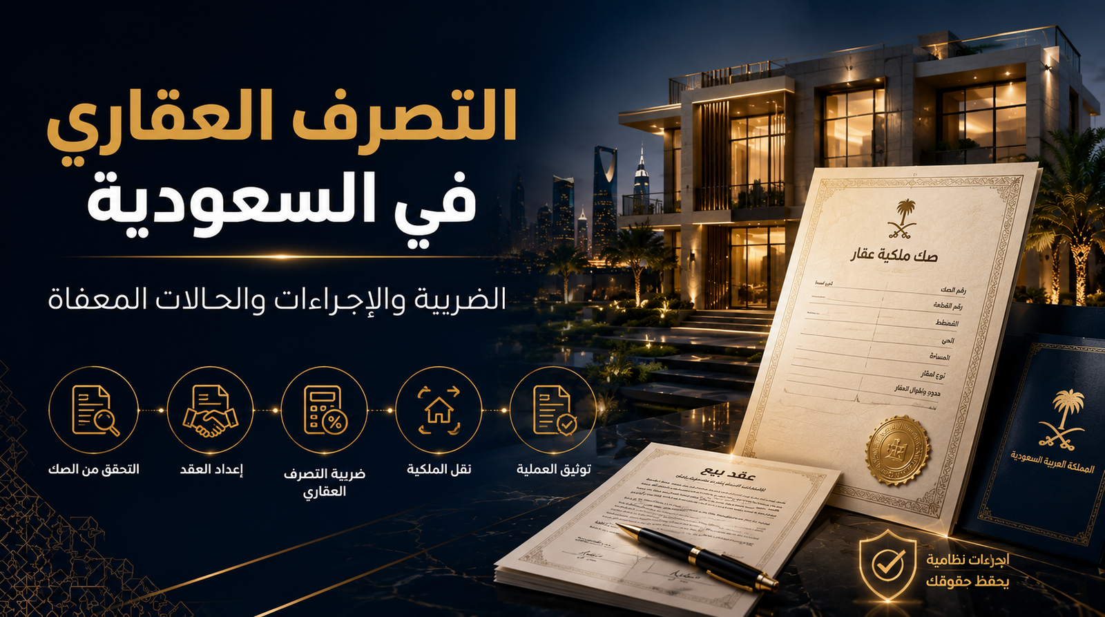 التصرف العقاري في السعودية الضريبة والإجراءات والحالات المعفاة