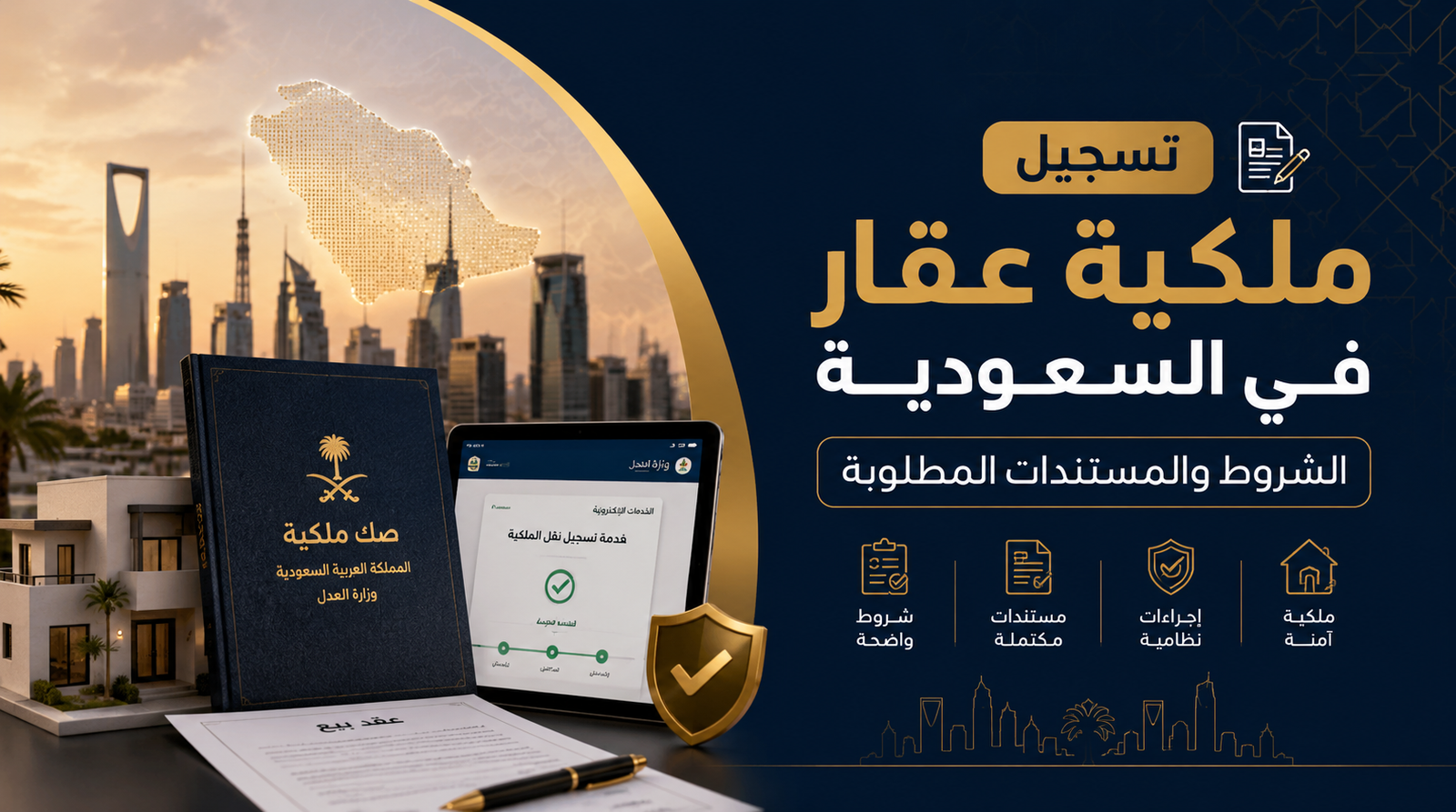 تسجيل ملكية عقار في السعودية الشروط والمستندات المطلوبة