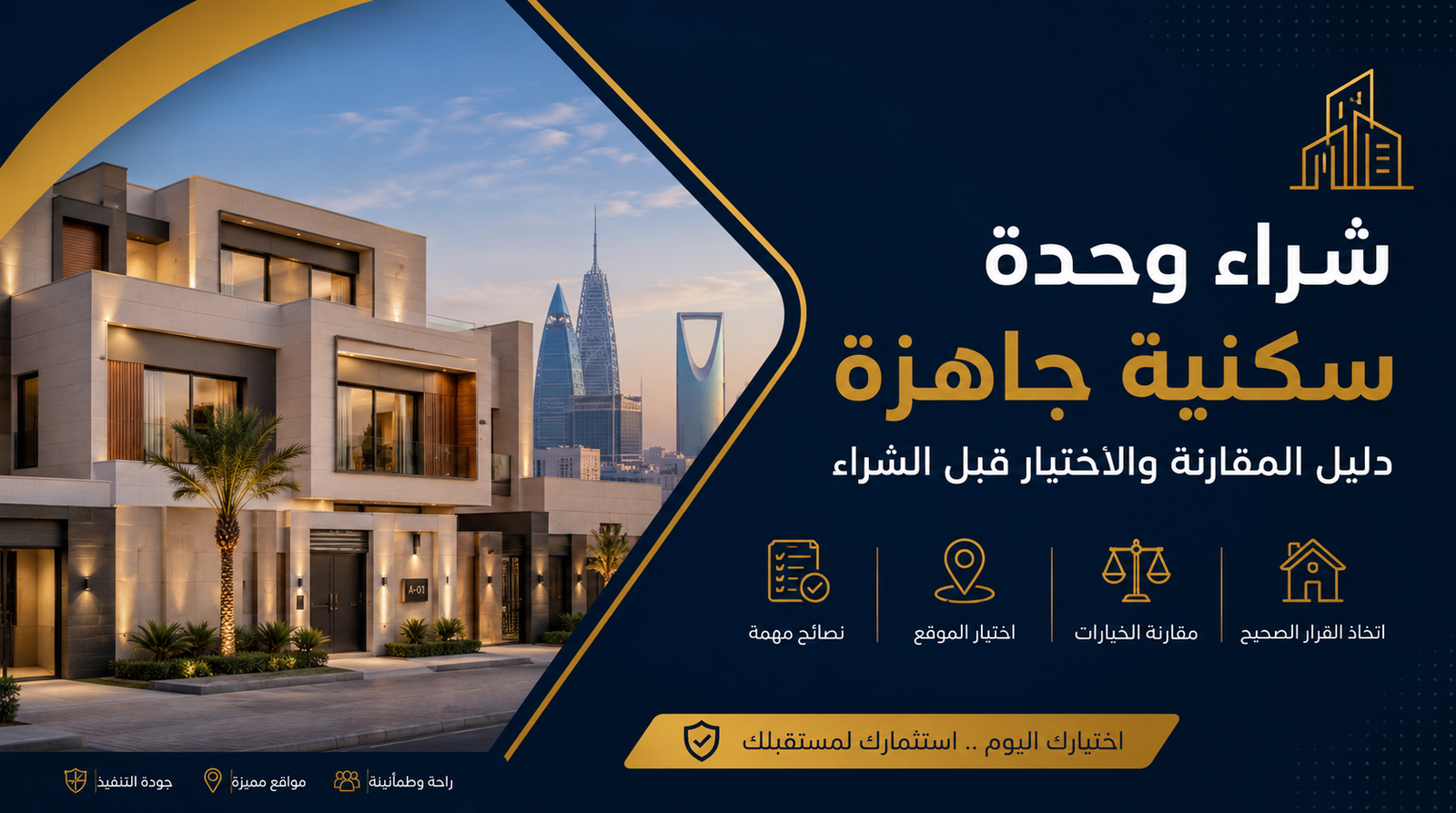 وحدات سكنية للبيع دليل المقارنة والاختيار قبل الشراء