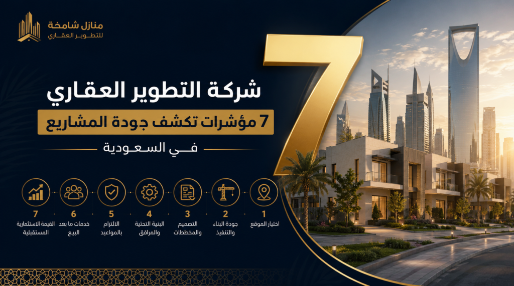شركة التطوير العقاري 7 مؤشرات تكشف جودة المشاريع في السعودية