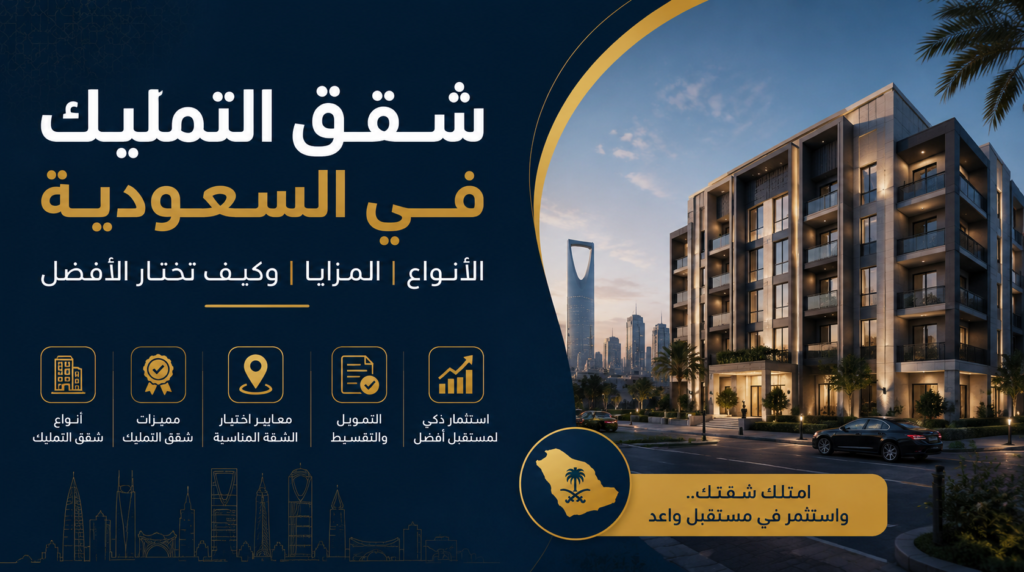 شقق التمليك في السعودية الأنواع والمزايا وكيف تختار الأفضل
