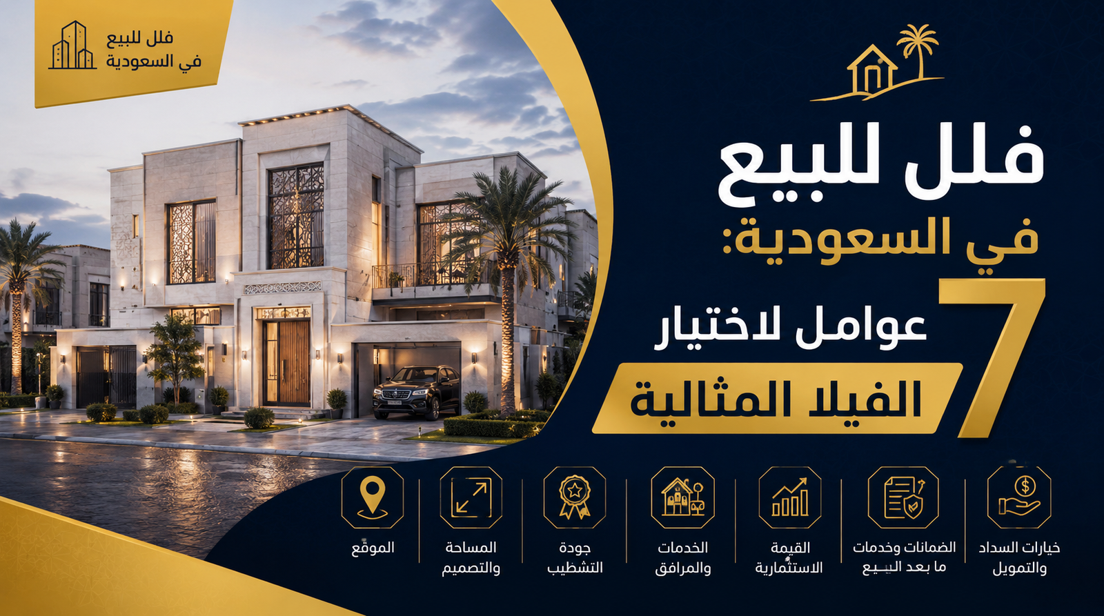 فلل للبيع في السعودية 7 عوامل لاختيار الفيلا المثالية