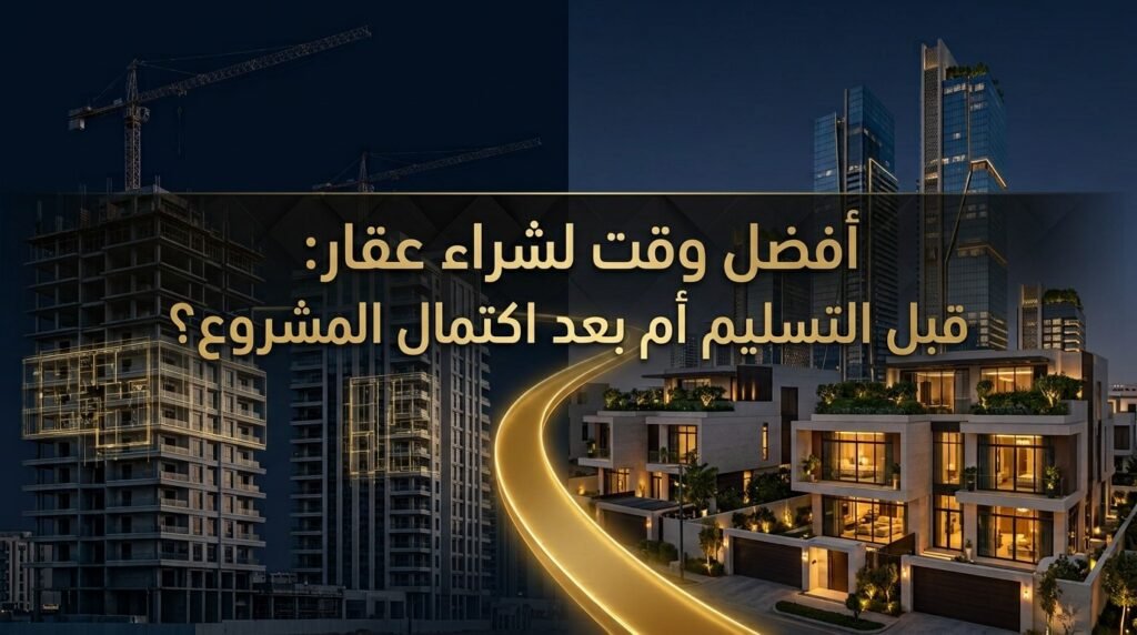 أفضل وقت لشراء عقار هل قبل التسليم أم بعد اكتمال المشروع؟