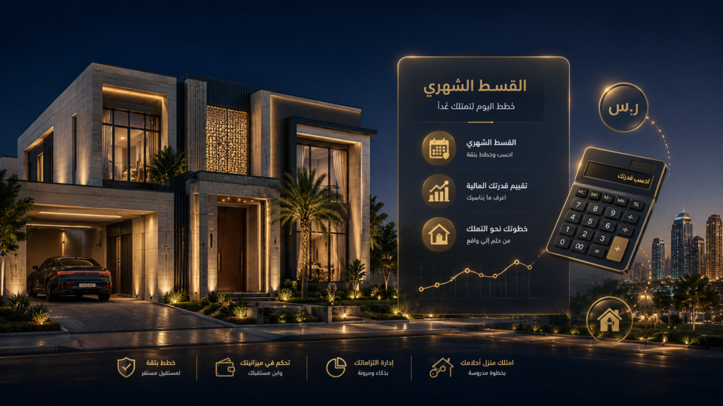 القسط الشهري للتمويل العقاري احسب قدرتك على التملك العقاري