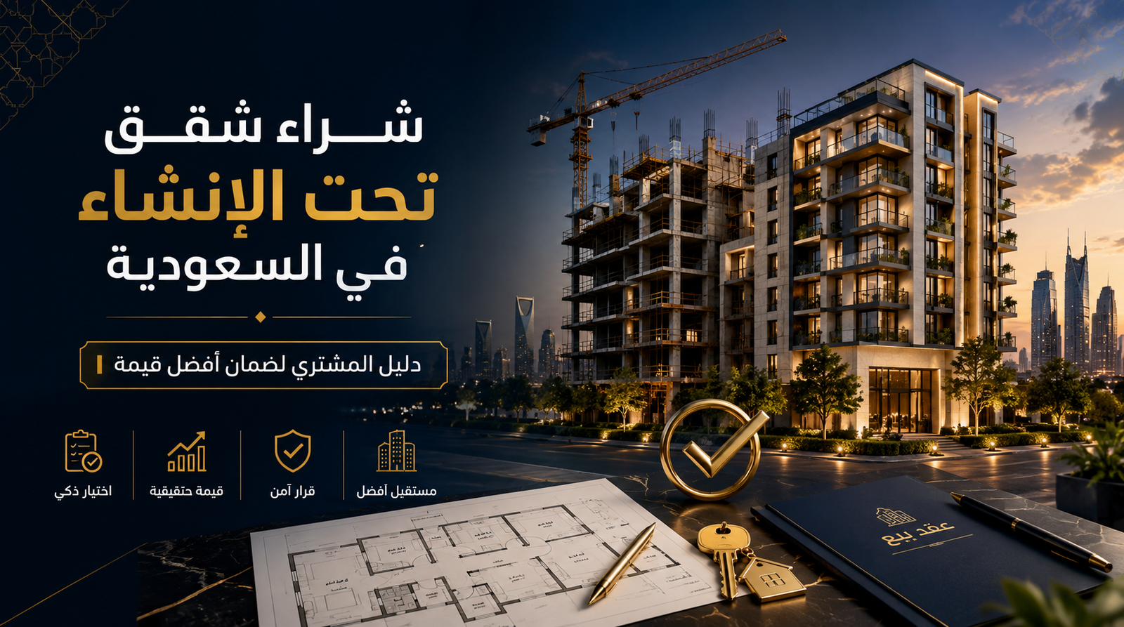 شراء شقق تحت الانشاء بالسعودية دليل المشتري لضمان أفضل قيمة