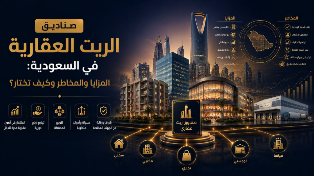 صناديق الريت العقارية في السعودية المزايا والمخاطر وكيف تختار؟