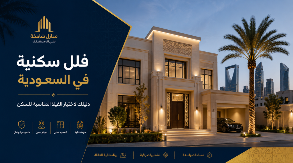 فلل سكنية في السعودية دليلك لاختيار الفيلا المناسبة للسكن