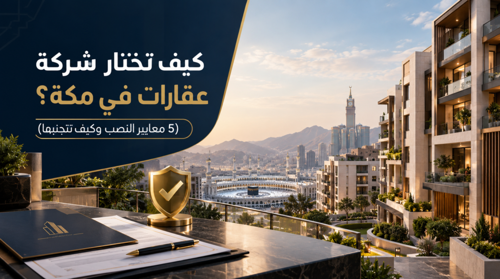 كيف تختار شركة عقارات في مكة؟ (5 معايير النصب وكيف تتجنبها)