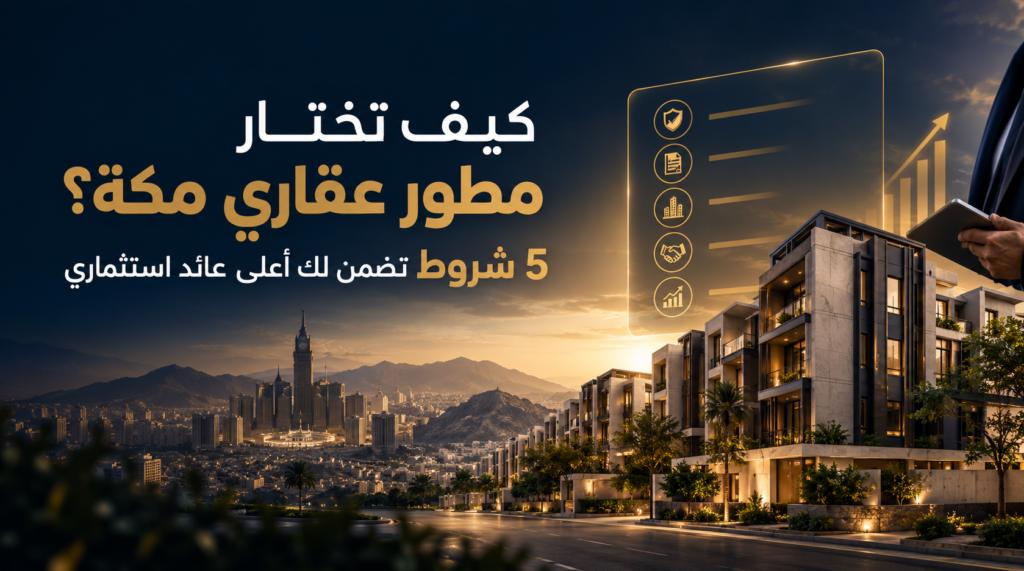 كيف تختار مطور عقاري مكة؟ 5 شروط تضمن لك أعلى عائد استثماري